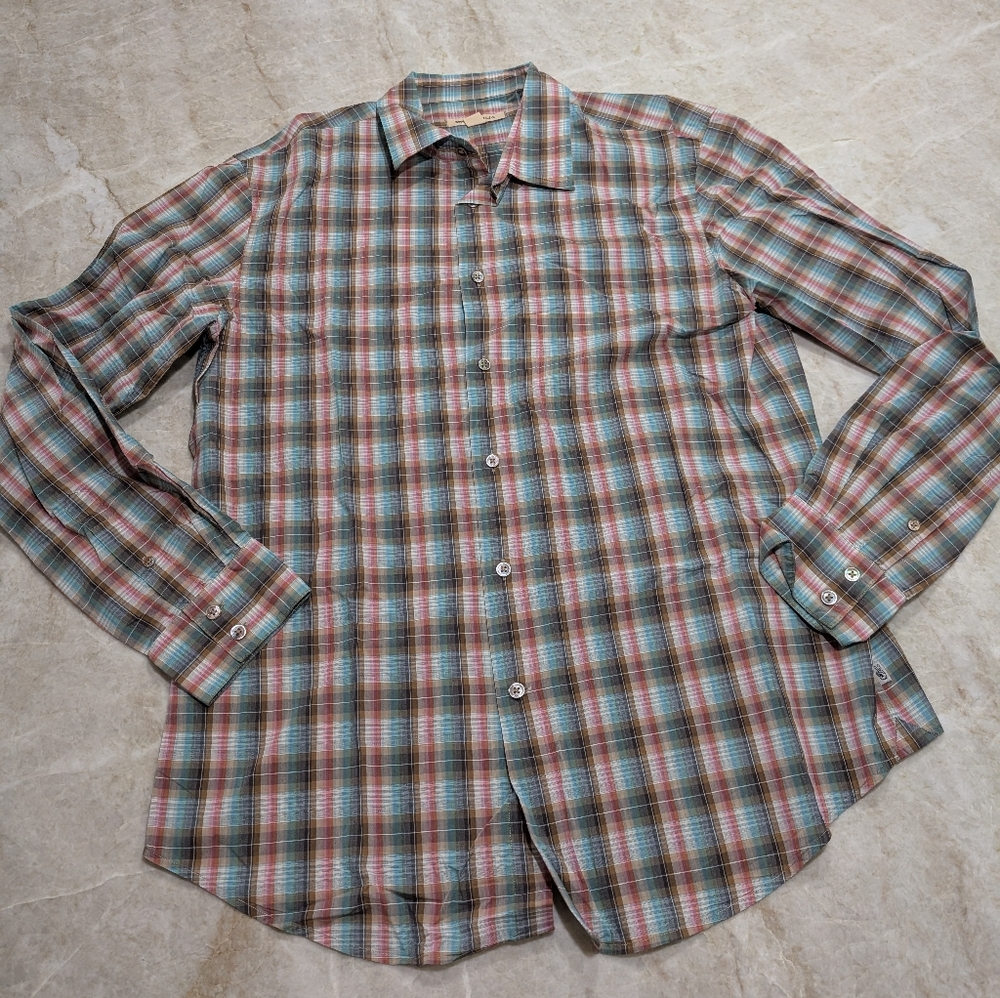 John Varvatos Men's Plaid Button Down Shirt